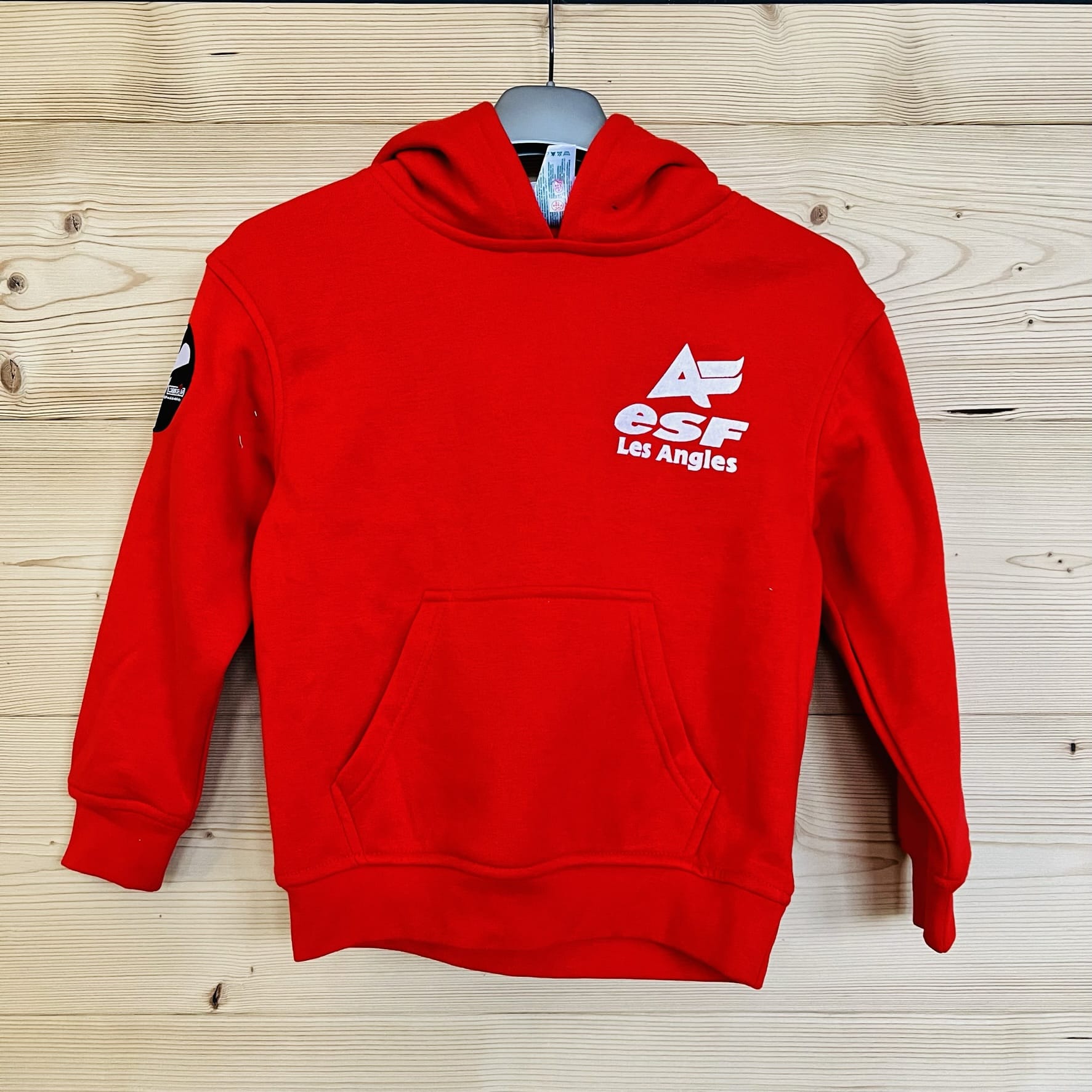 Pull capuche rouge